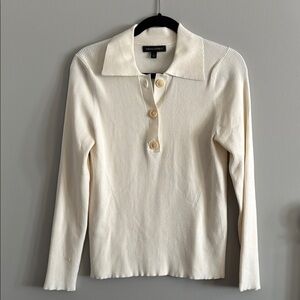 Banana Republic Cream Button-Up Women's Top